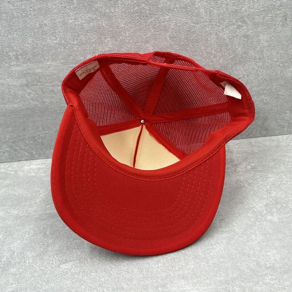 Vintage SUPERBOWL XXIII Trucker Hat Ball Cap Adjustable SNAPBACK Red Mesh Back - Picture 8 of 10